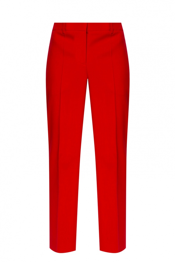 Red Wool contrast trousers with logo Givenchy VbjdevelopmentsShops France Number of women I saw at the start wearing shorts with the word BACON across the butt